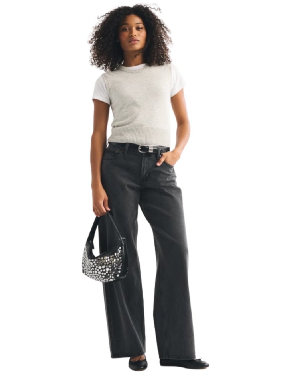 Abercrombie Curve Love Low Rise Jeans Faded Black Size 29